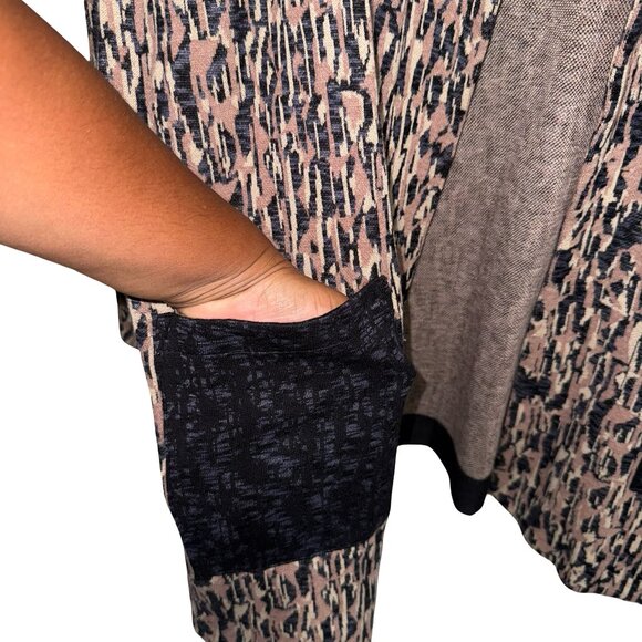 NIC+ZOE Women's Bark Mix Neutral Multi Open Blazer Sz 1X - Picture 7 of 15